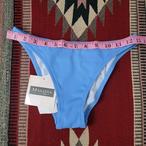 NWT Malizia by La Perla Light Blue Bikini Bottom Sz 6 High Cut Sexy‎ Beach Pool - Picture 6 of 7